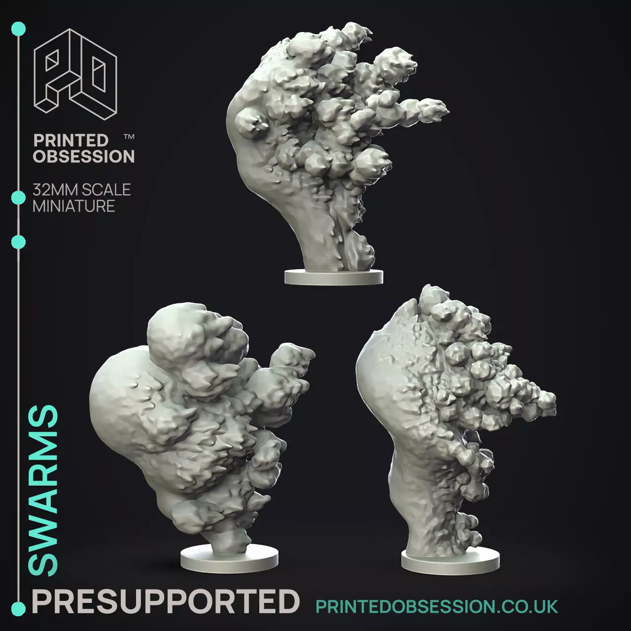 Bee Swarm - 3D Printable TTRPG - PRESUPPORTED - 32mm Scale 3D print model_0