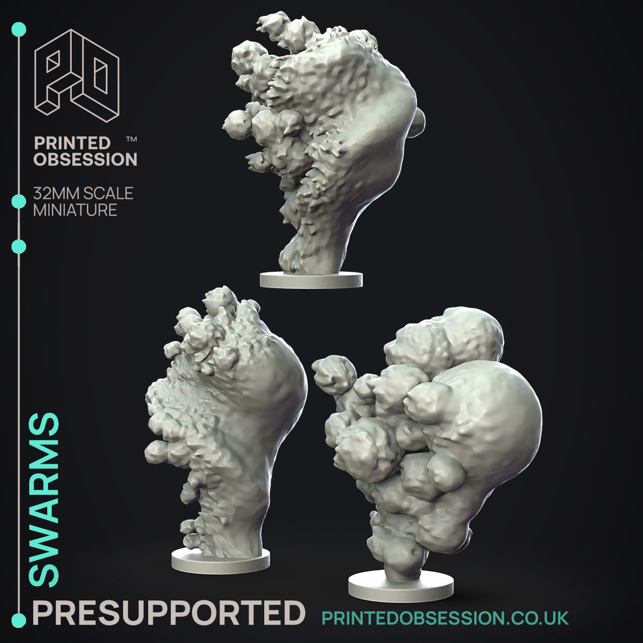 Bee Swarm - 3D Printable TTRPG - PRESUPPORTED - 32mm Scale 3D print model_3