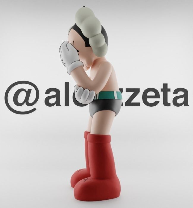 Kaws Astroboy x Megaman Textured Low-poly 3D model_23