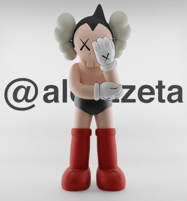 Kaws Astroboy x Megaman Textured Low-poly 3D model_19