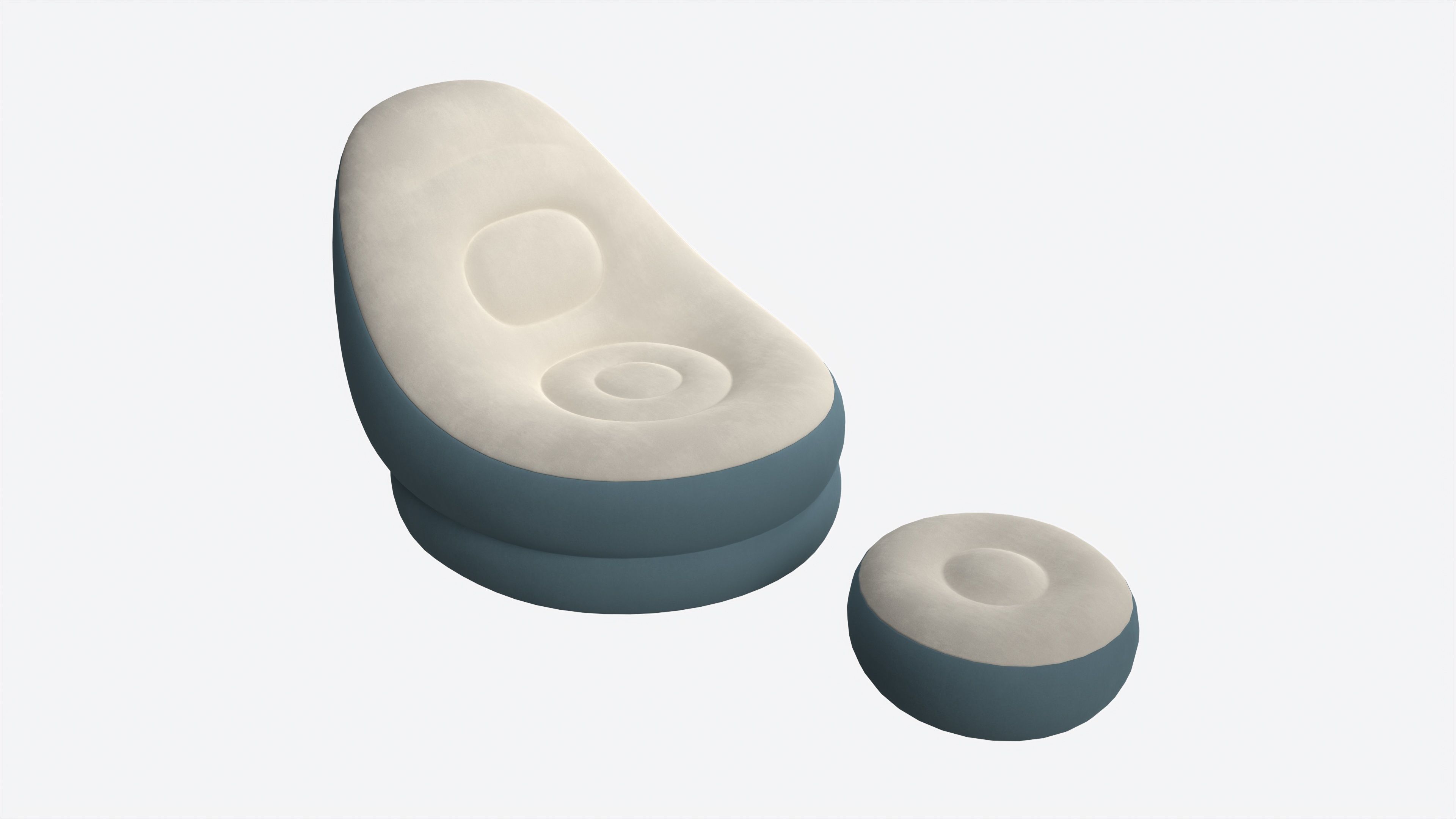 Bestway Inflatable Armchair with Footrest 3D model_1