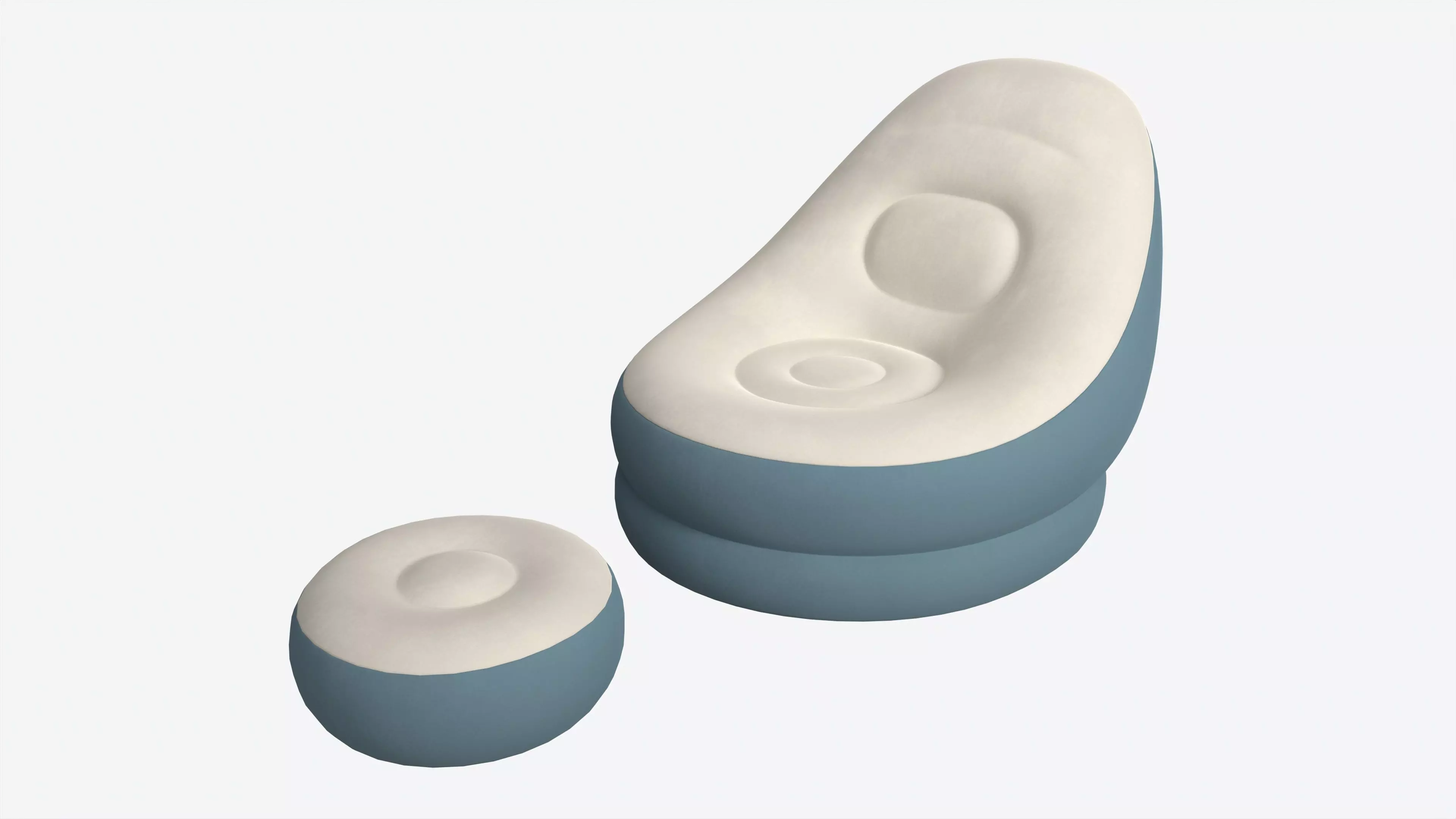 Bestway Inflatable Armchair with Footrest 3D model_0