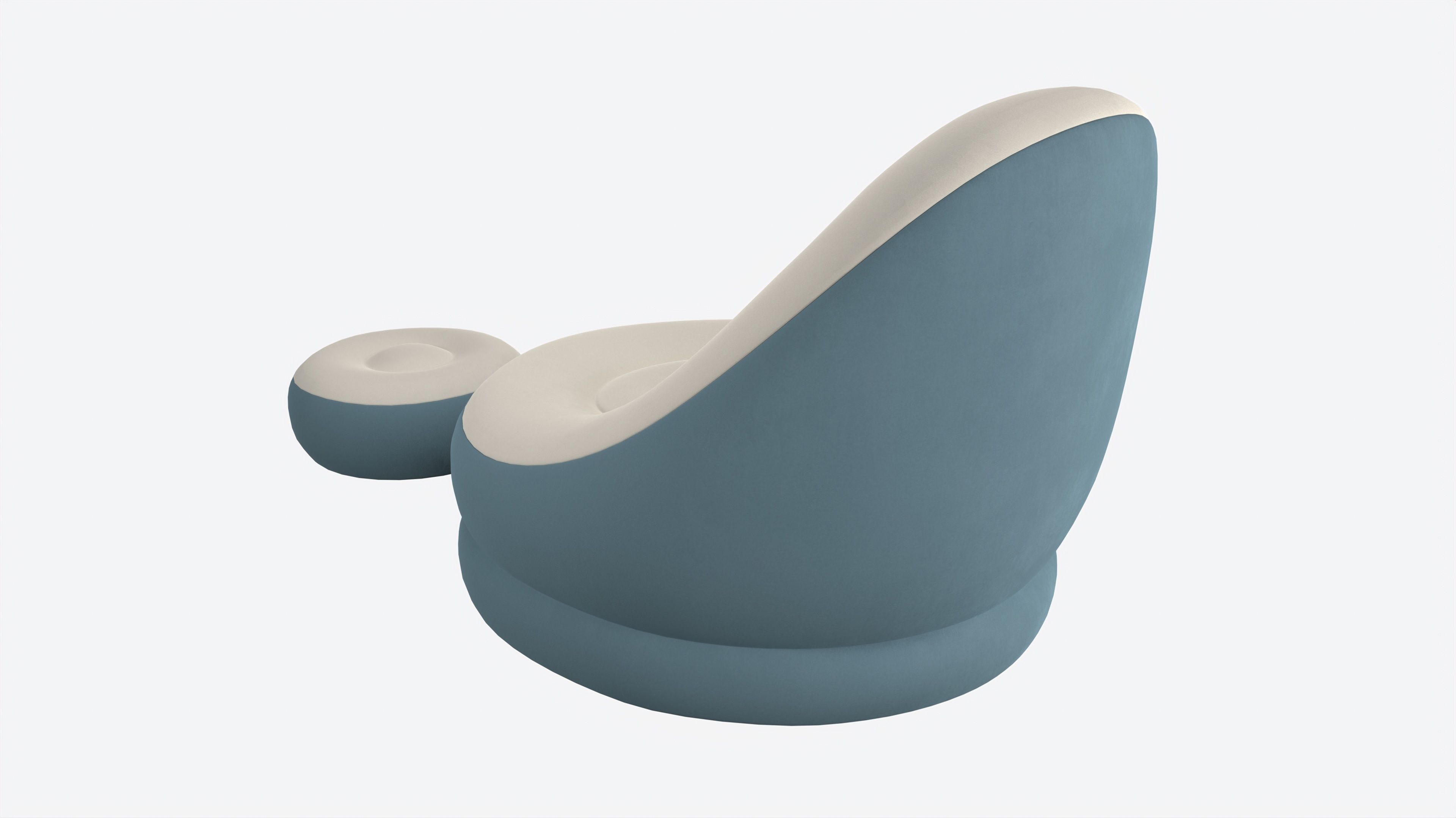 Bestway Inflatable Armchair with Footrest 3D model_2