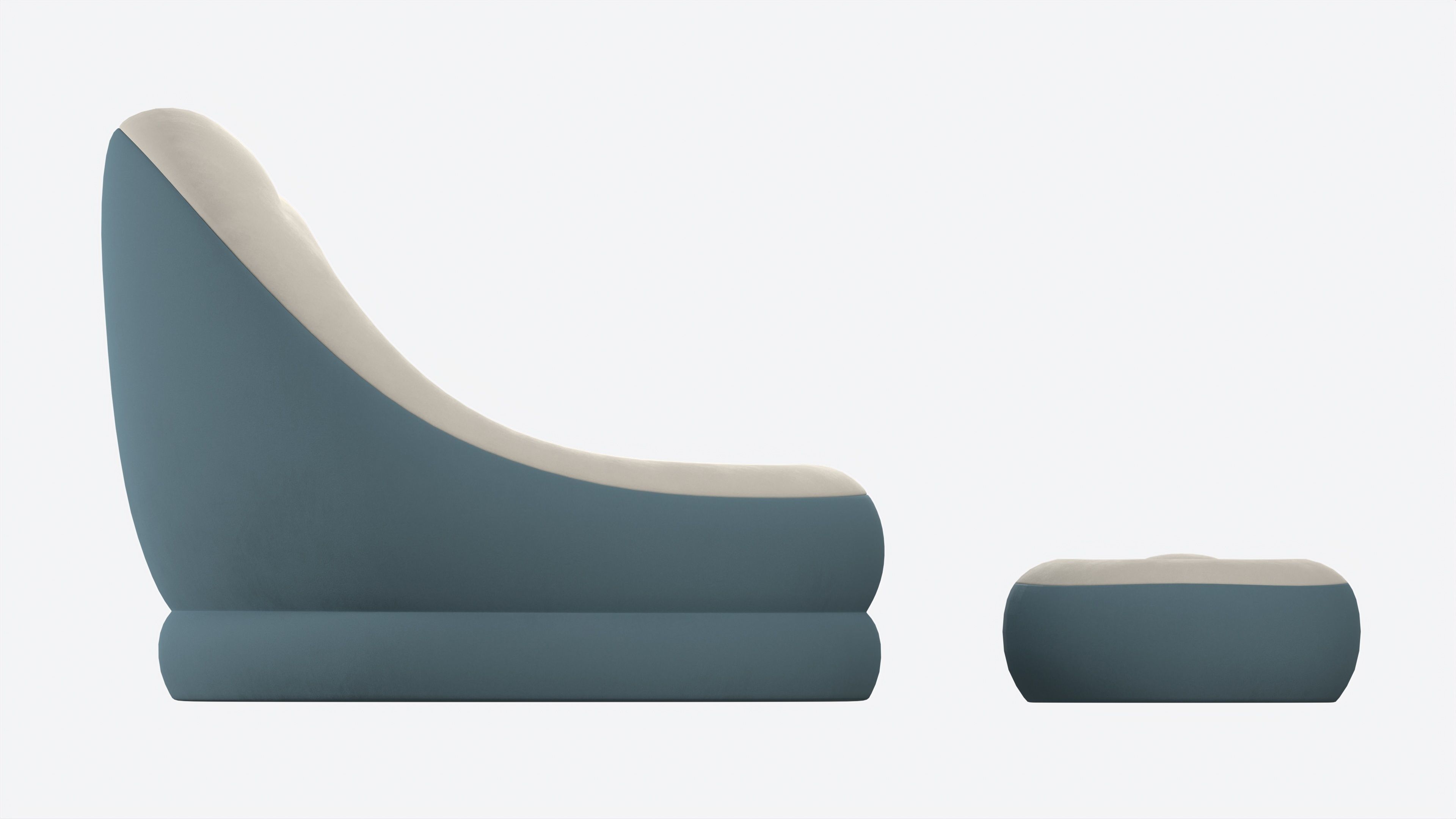 Bestway Inflatable Armchair with Footrest 3D model_5