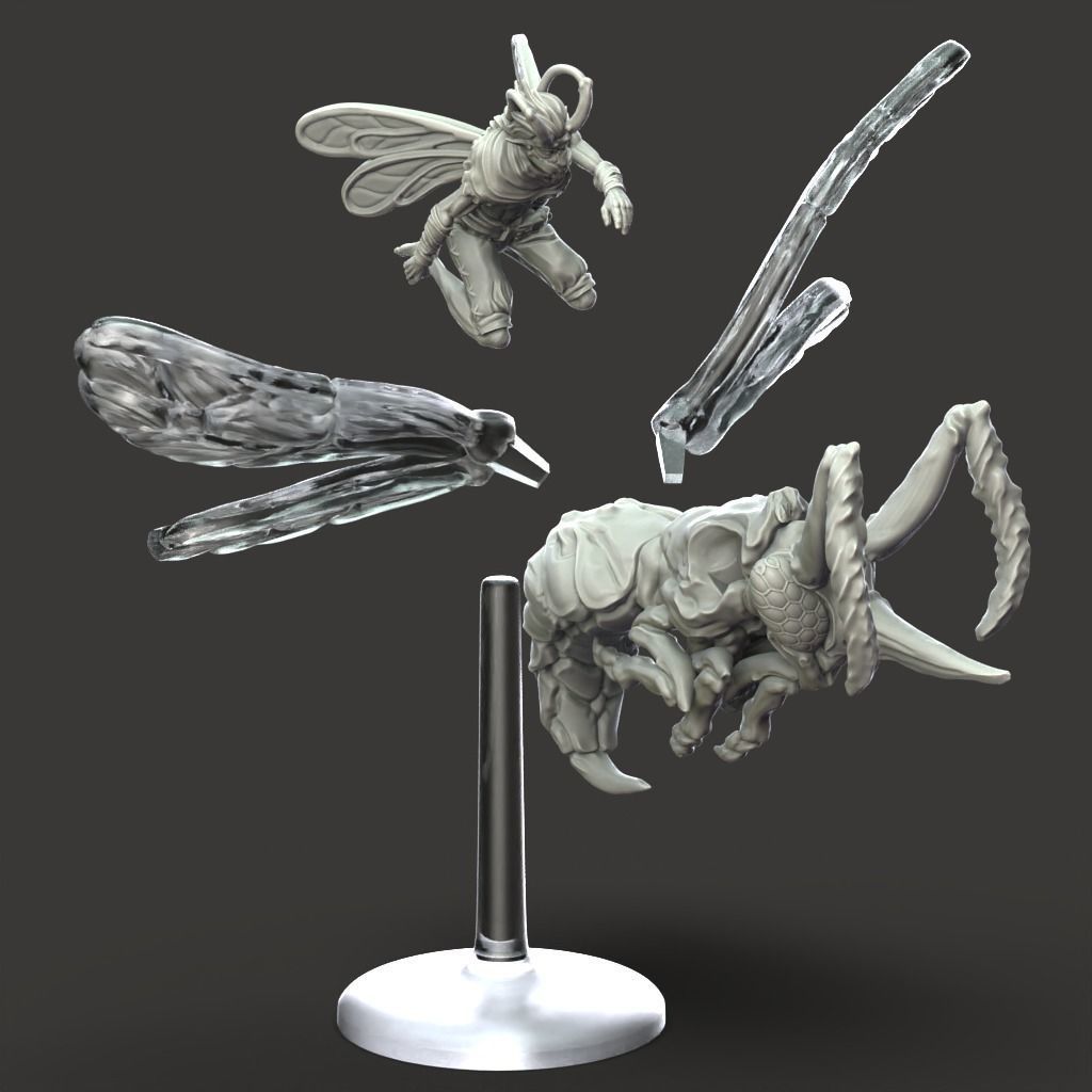 Wasp Cavalry - 3D Printable TTRPG - PRESUPPORTED - 32mm Scale 3D print model_4