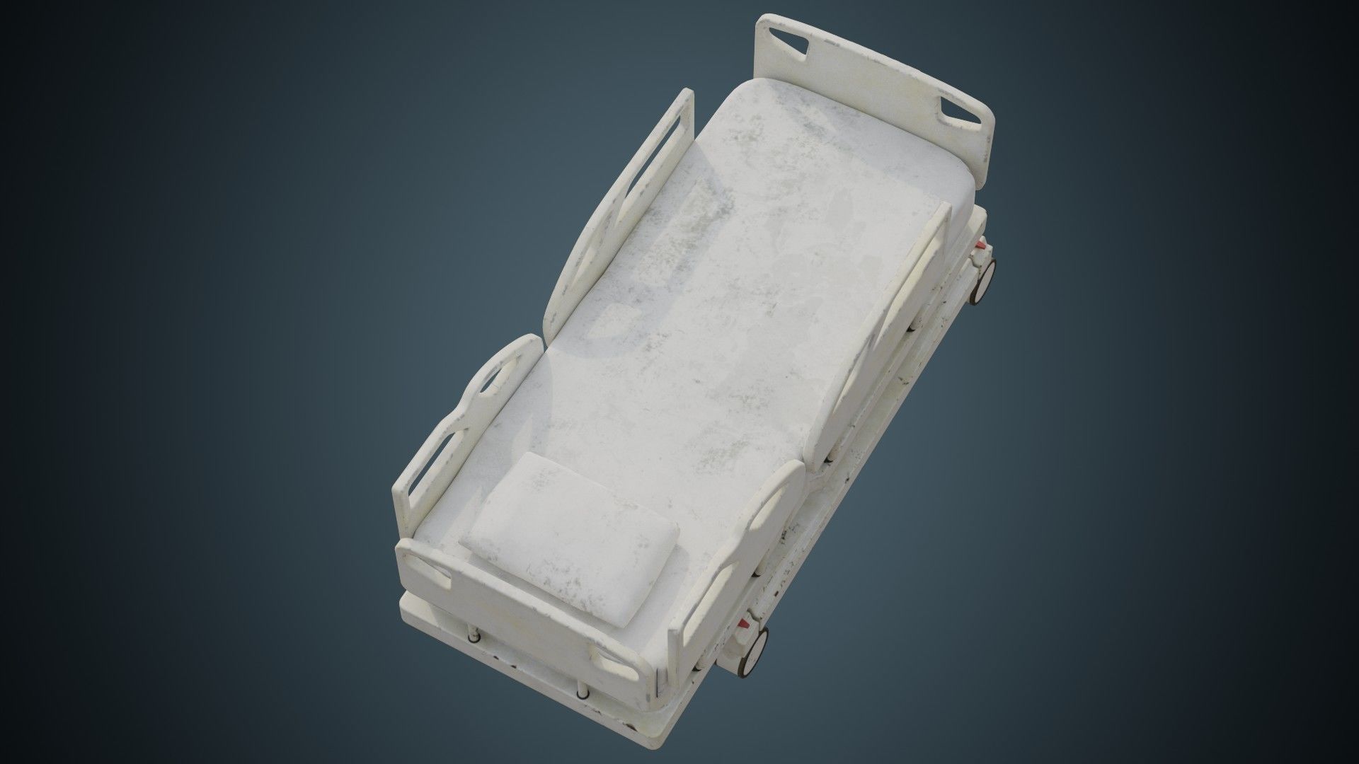 Hospital Bed 1B Low-poly 3D model_5
