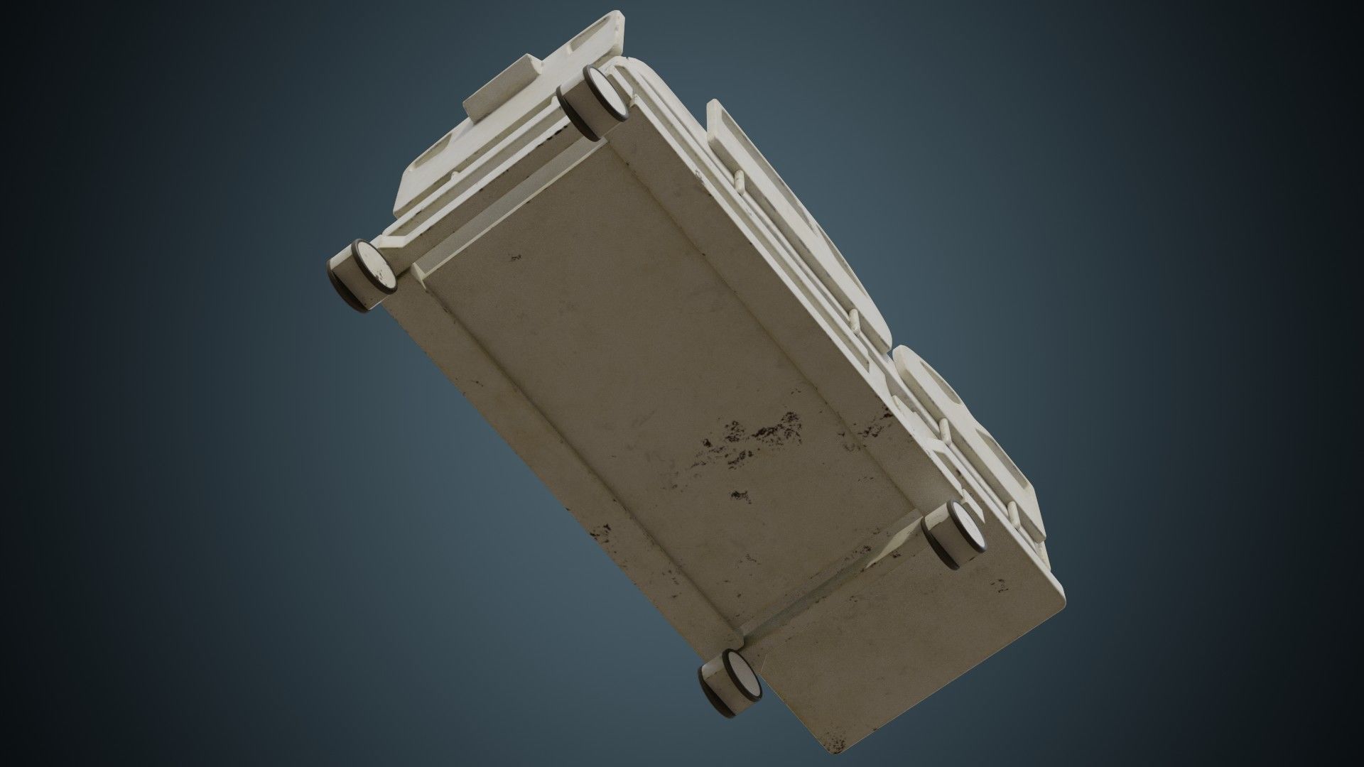 Hospital Bed 1B Low-poly 3D model_7