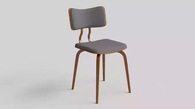 Jaguar Mid-Century Dining Chair Walnut Charcoal