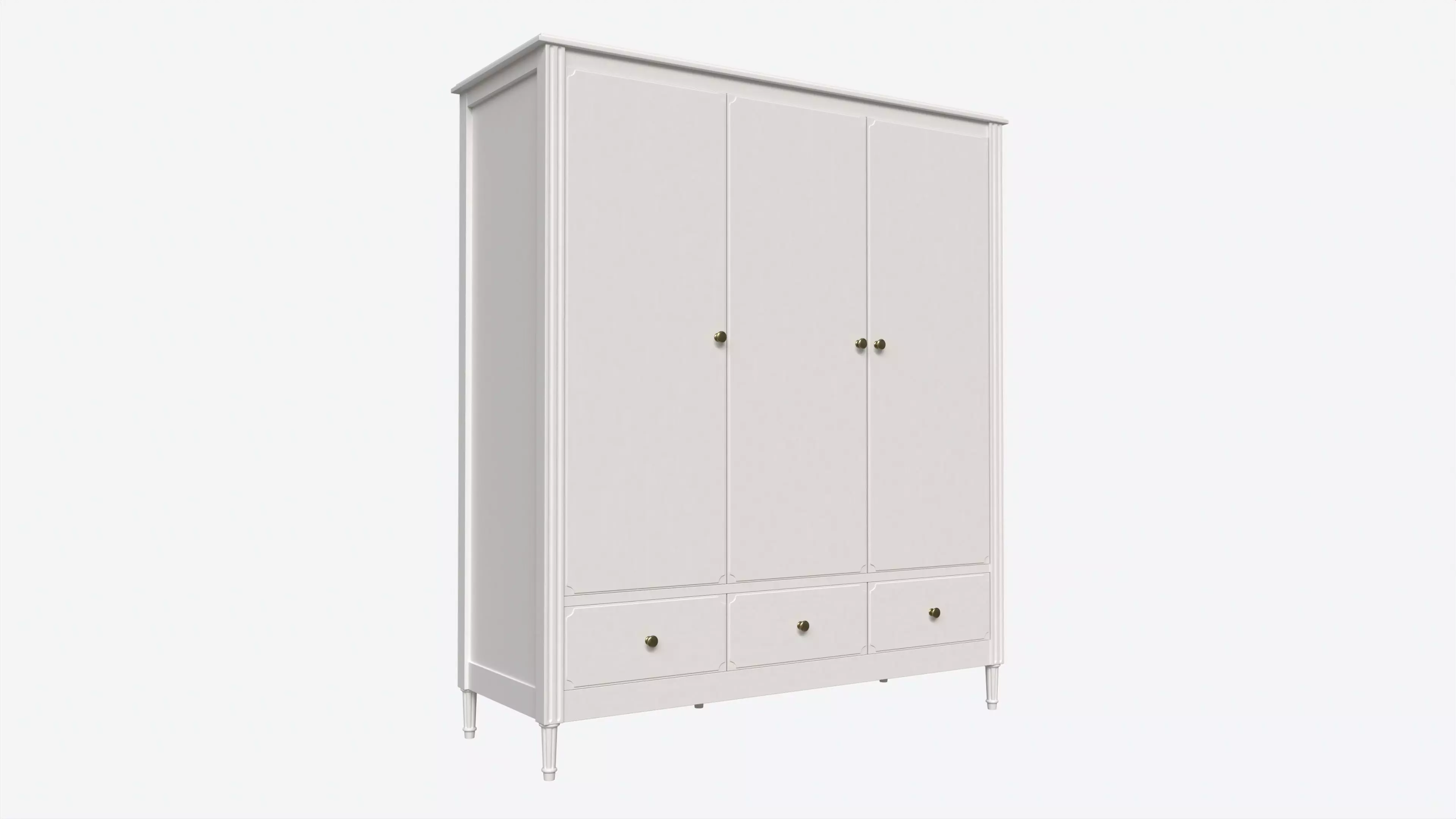 Ellipse Elit 3-door Wardrobe 3D model_0