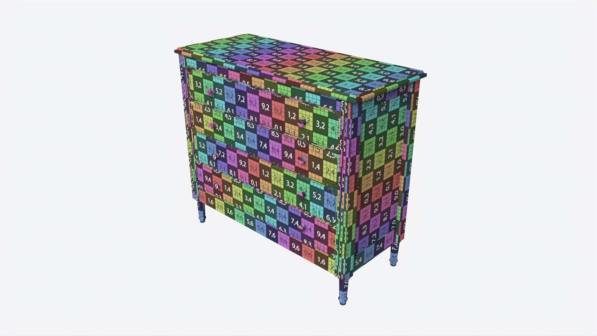 Ellipse Elit Chest of 4 Drawers 3D model_8