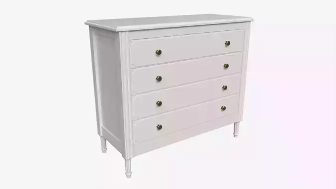 Ellipse Elit Chest of 4 Drawers 3D model