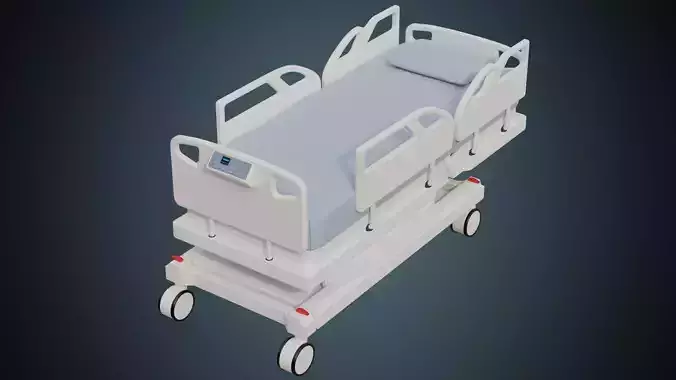 Hospital Bed 1 Basic Low-poly 3D model