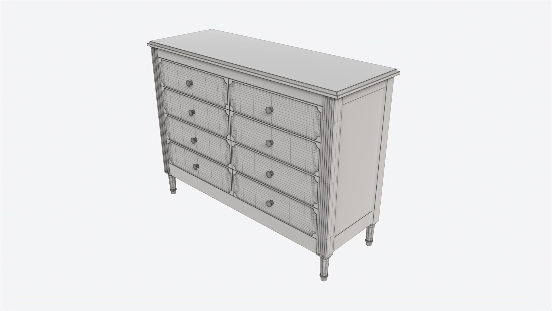 Ellipse Elit Chest of 8 Drawers 3D model_6
