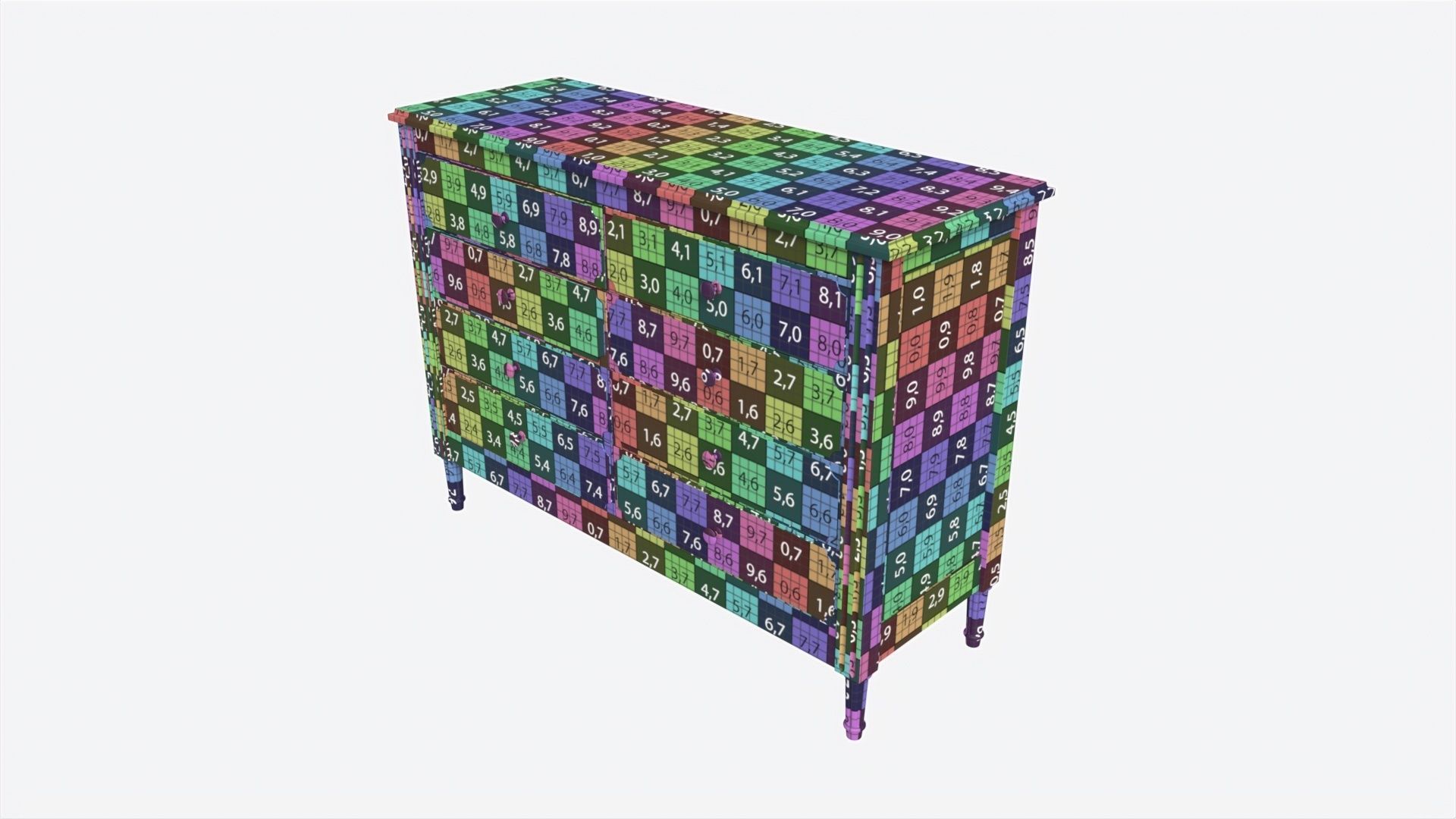 Ellipse Elit Chest of 8 Drawers 3D model_8