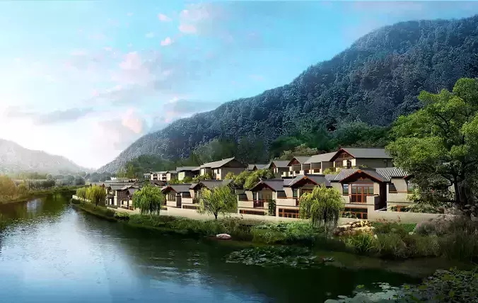 3D model of 2022 luxury fashion villa exterior 77