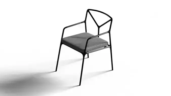 Outdoor Steel Chair - 3D Model for Your Garden and Patio