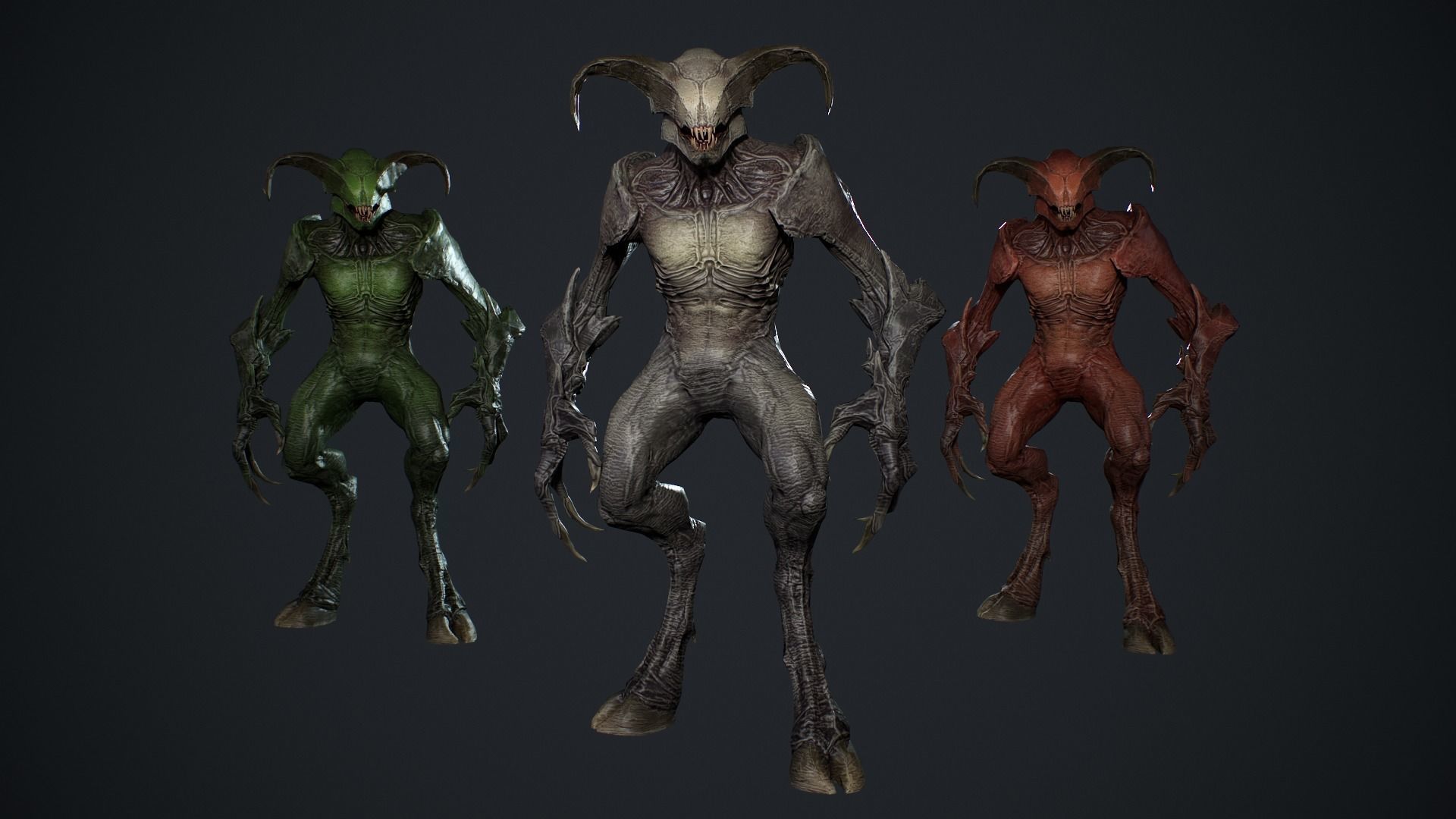 Faceless Demon 4 Low-poly 3D model_6