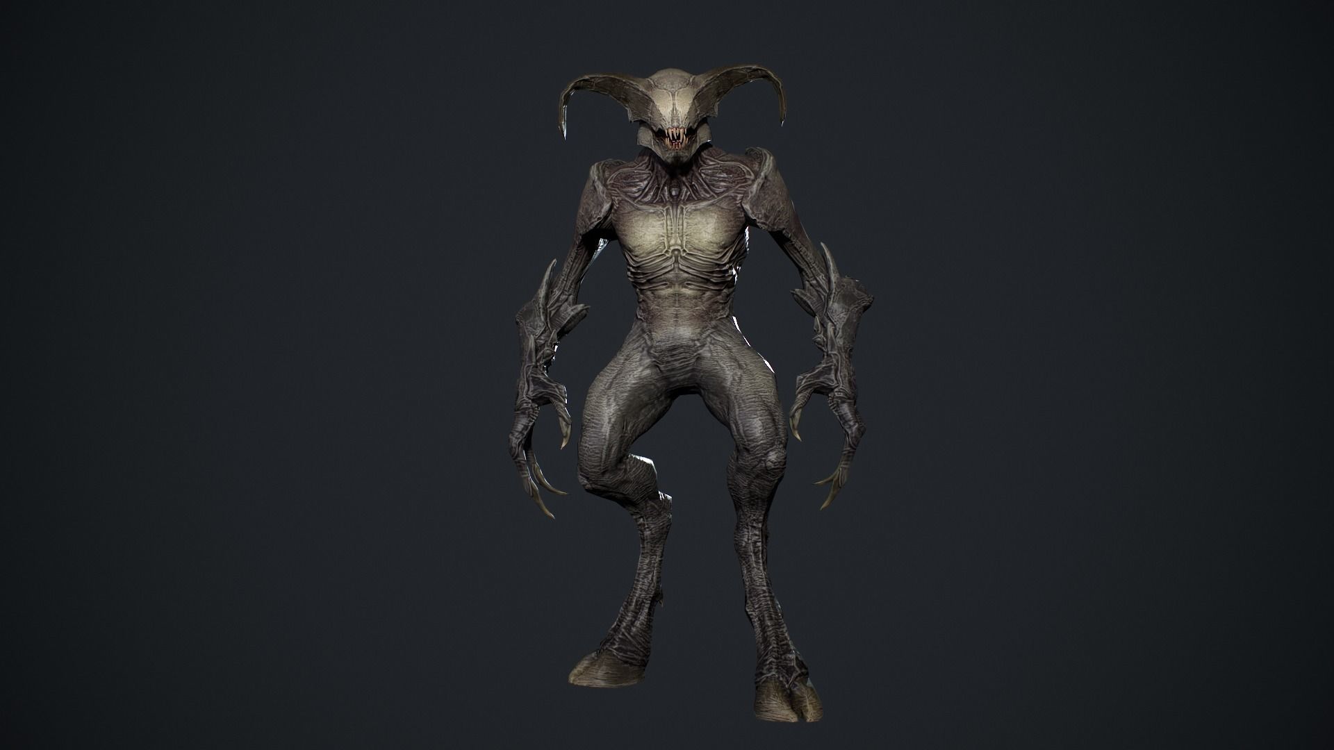 Faceless Demon 4 Low-poly 3D model_13