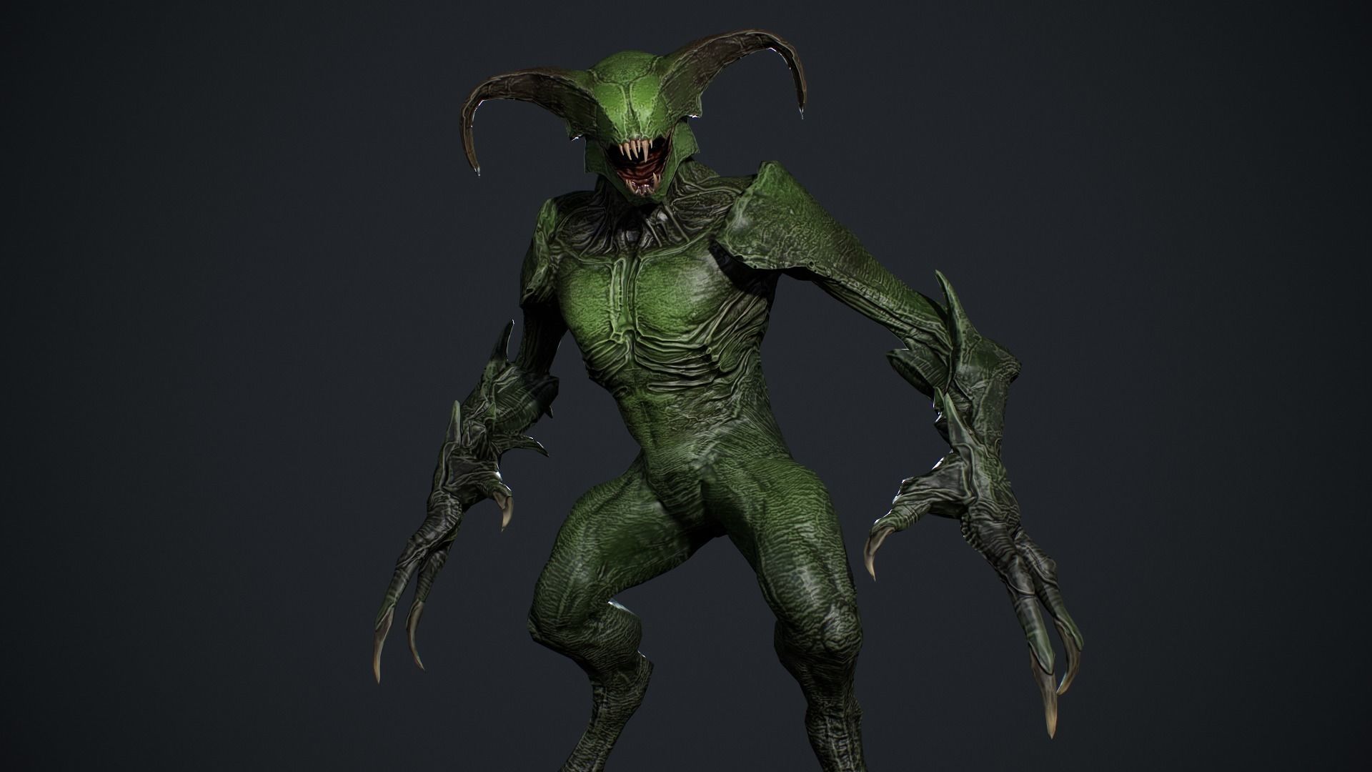 Faceless Demon 4 Low-poly 3D model_17