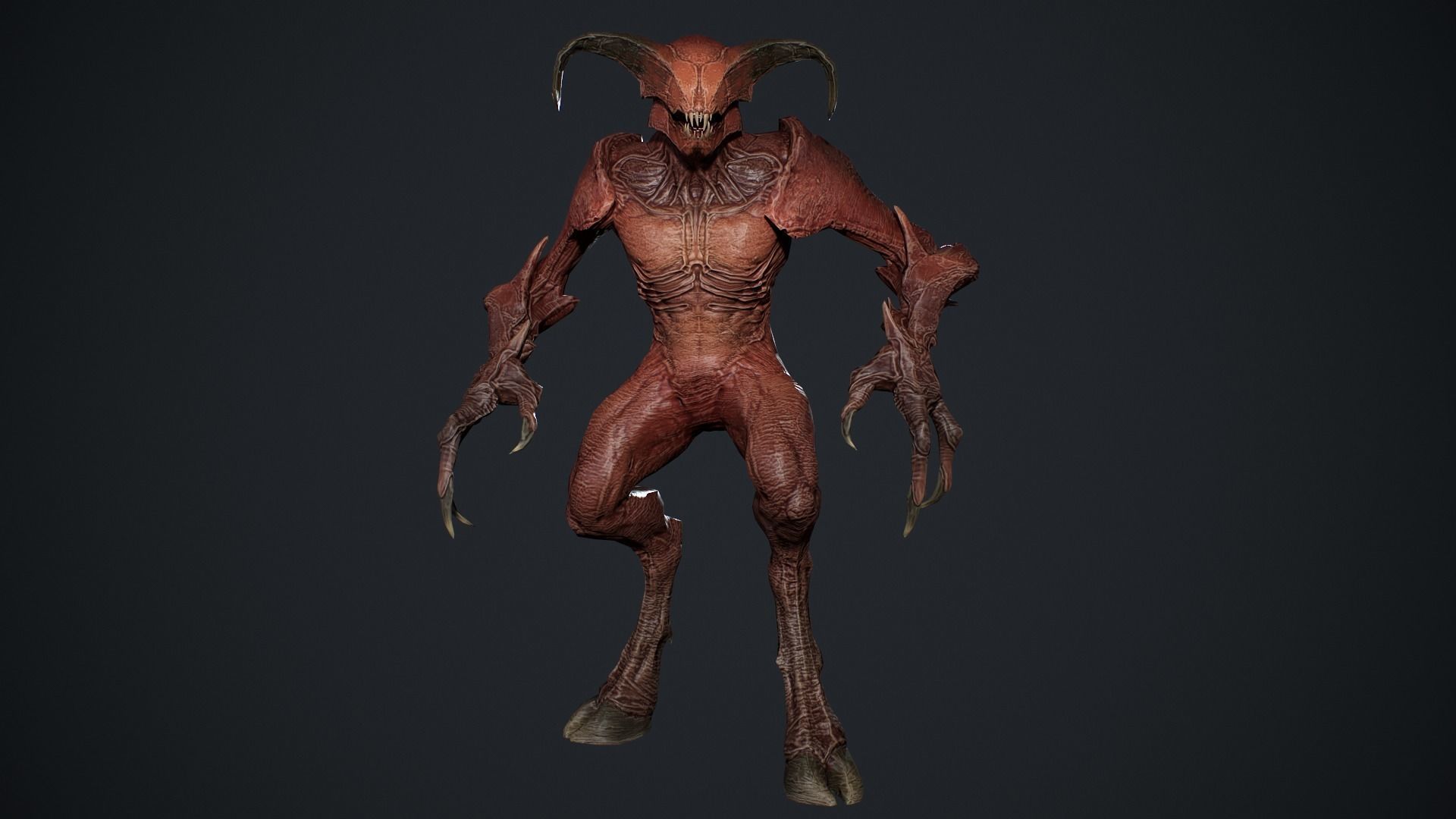 Faceless Demon 4 Low-poly 3D model_16