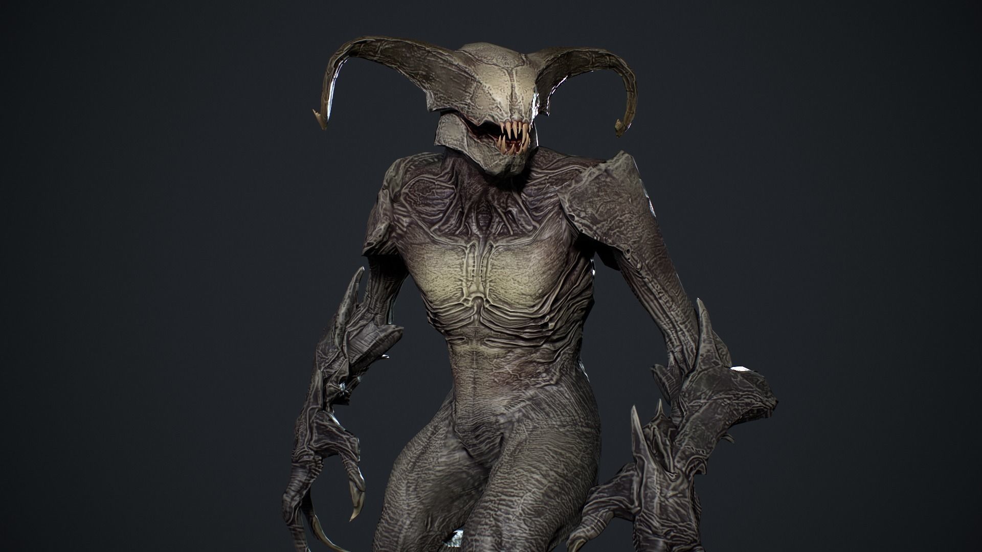 Faceless Demon 4 Low-poly 3D model_12