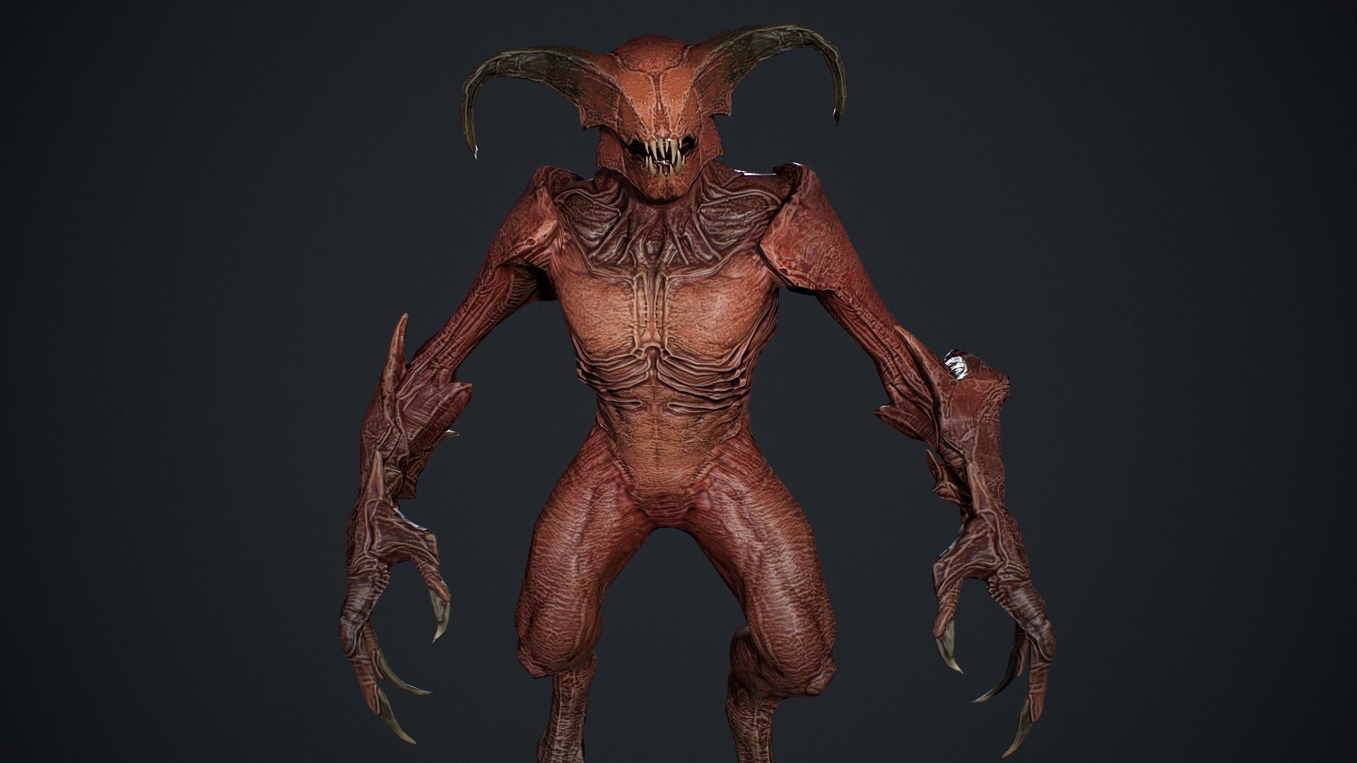 Faceless Demon 4 Low-poly 3D model_14