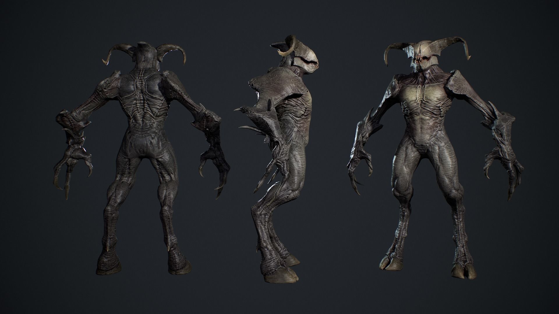 Faceless Demon 4 Low-poly 3D model_7