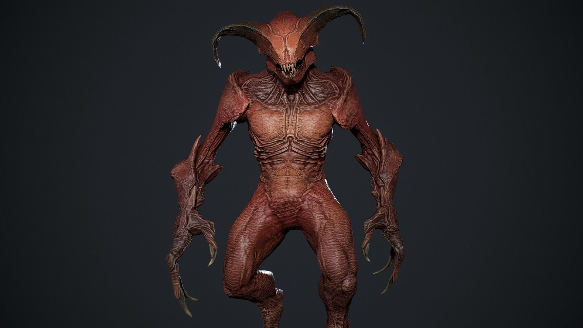 Faceless Demon 4 Low-poly 3D model_15