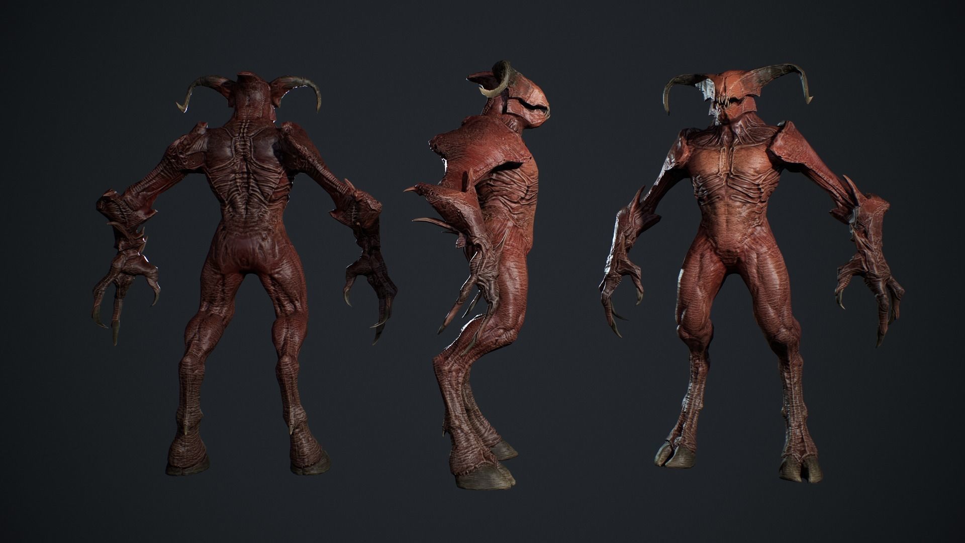 Faceless Demon 4 Low-poly 3D model_8