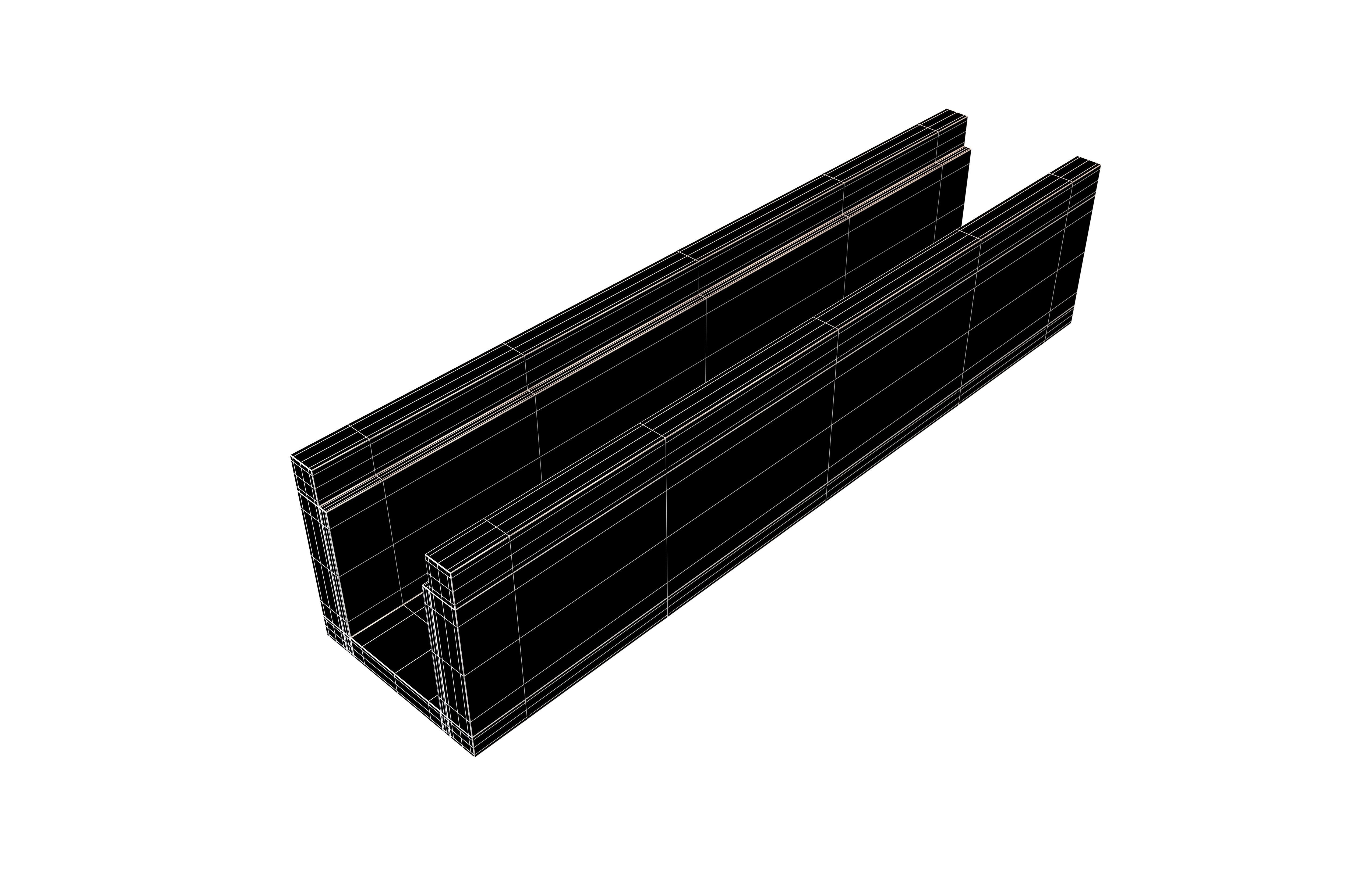 Concrete Trenches V1 006 Low-poly 3D model_5