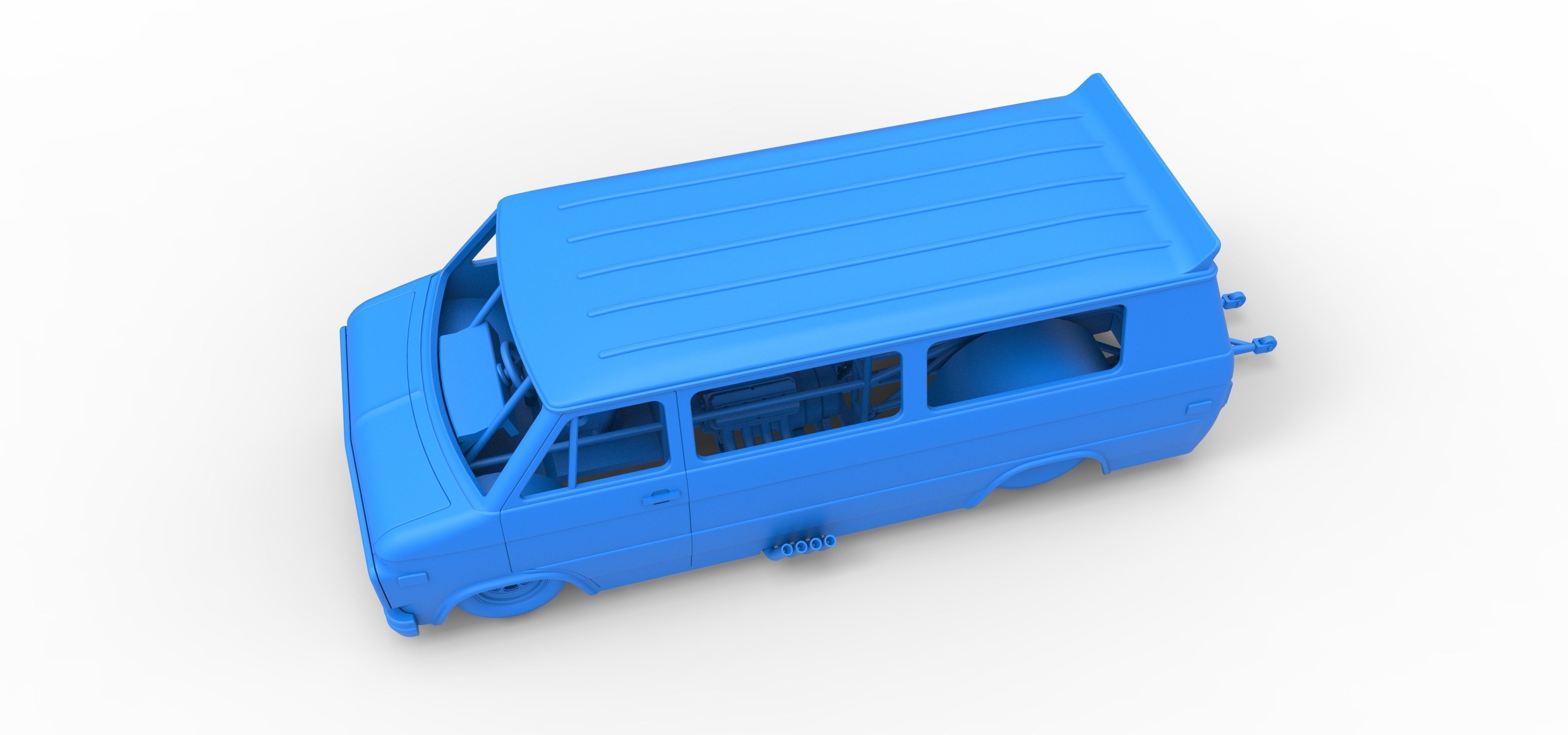 Dragster Van Scale 1 to 25 3D print model_22