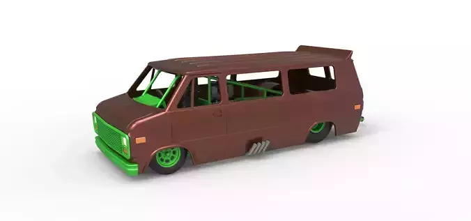 Dragster Van Scale 1 to 25 3D print model