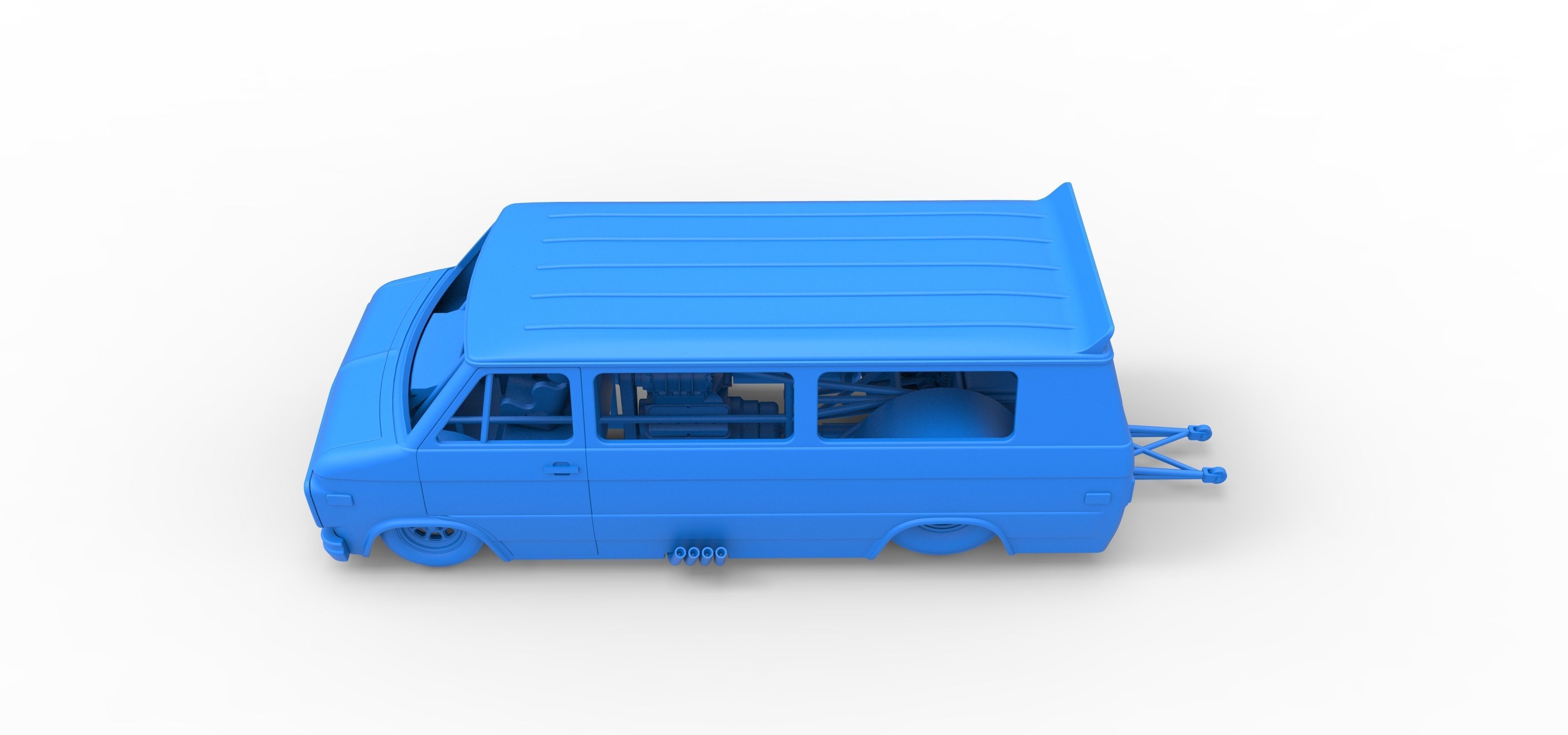 Dragster Van Scale 1 to 25 3D print model_28