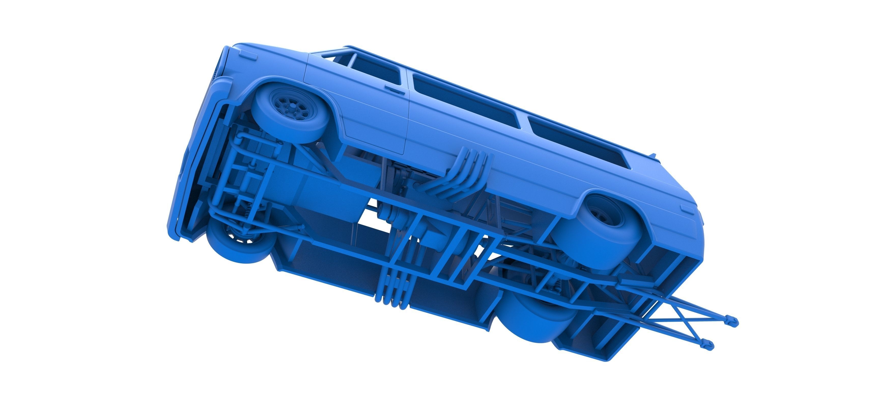 Dragster Van Scale 1 to 25 3D print model_21