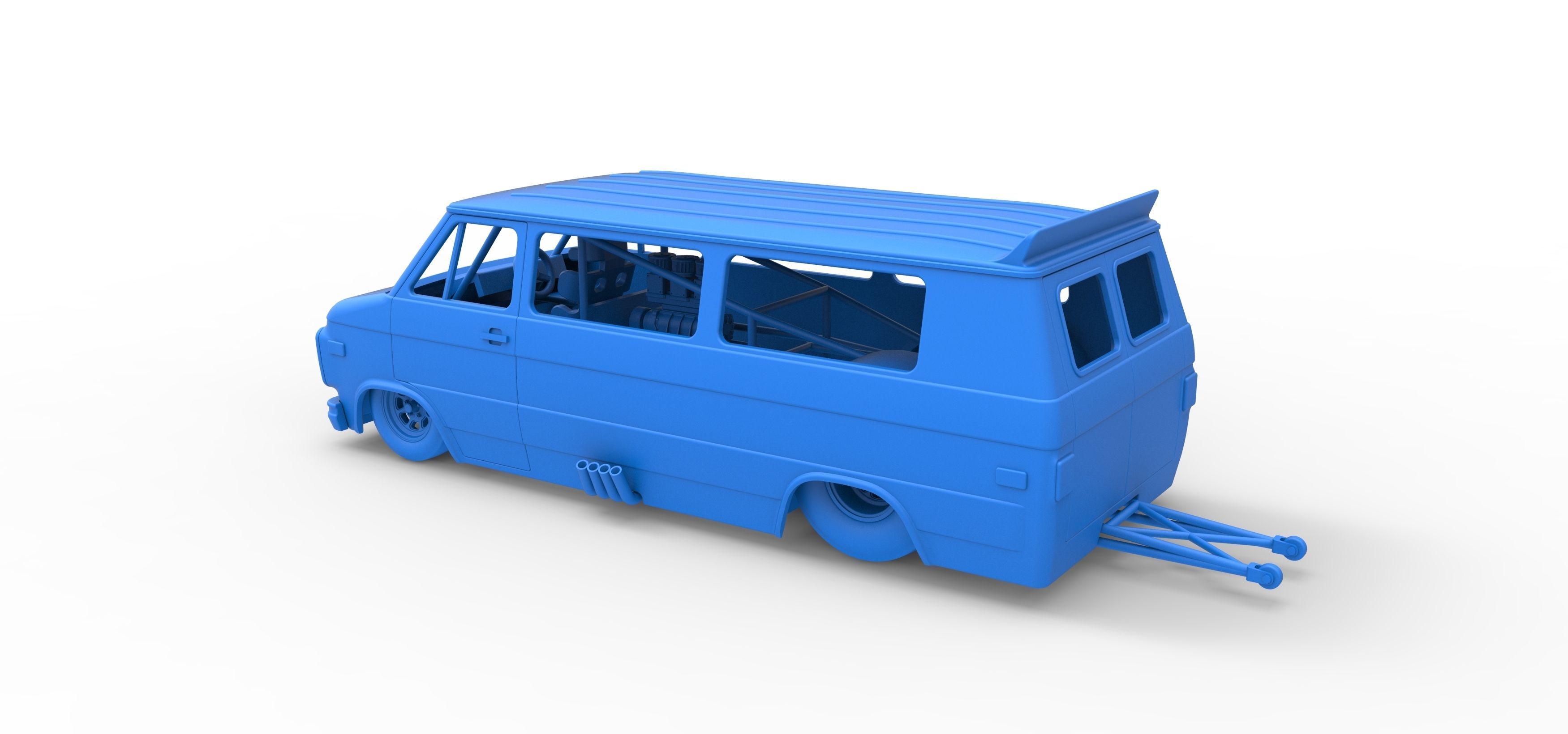 Dragster Van Scale 1 to 25 3D print model_30