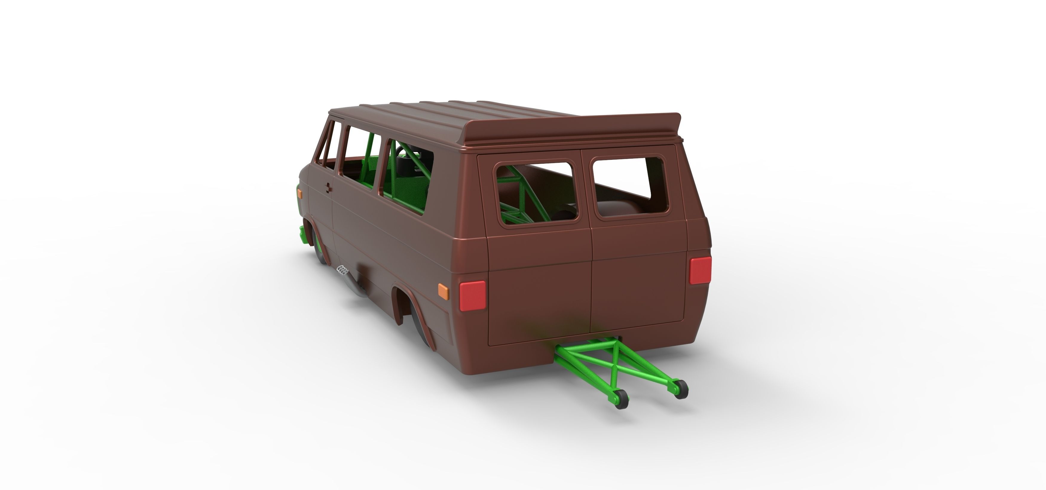 Dragster Van Scale 1 to 25 3D print model_13