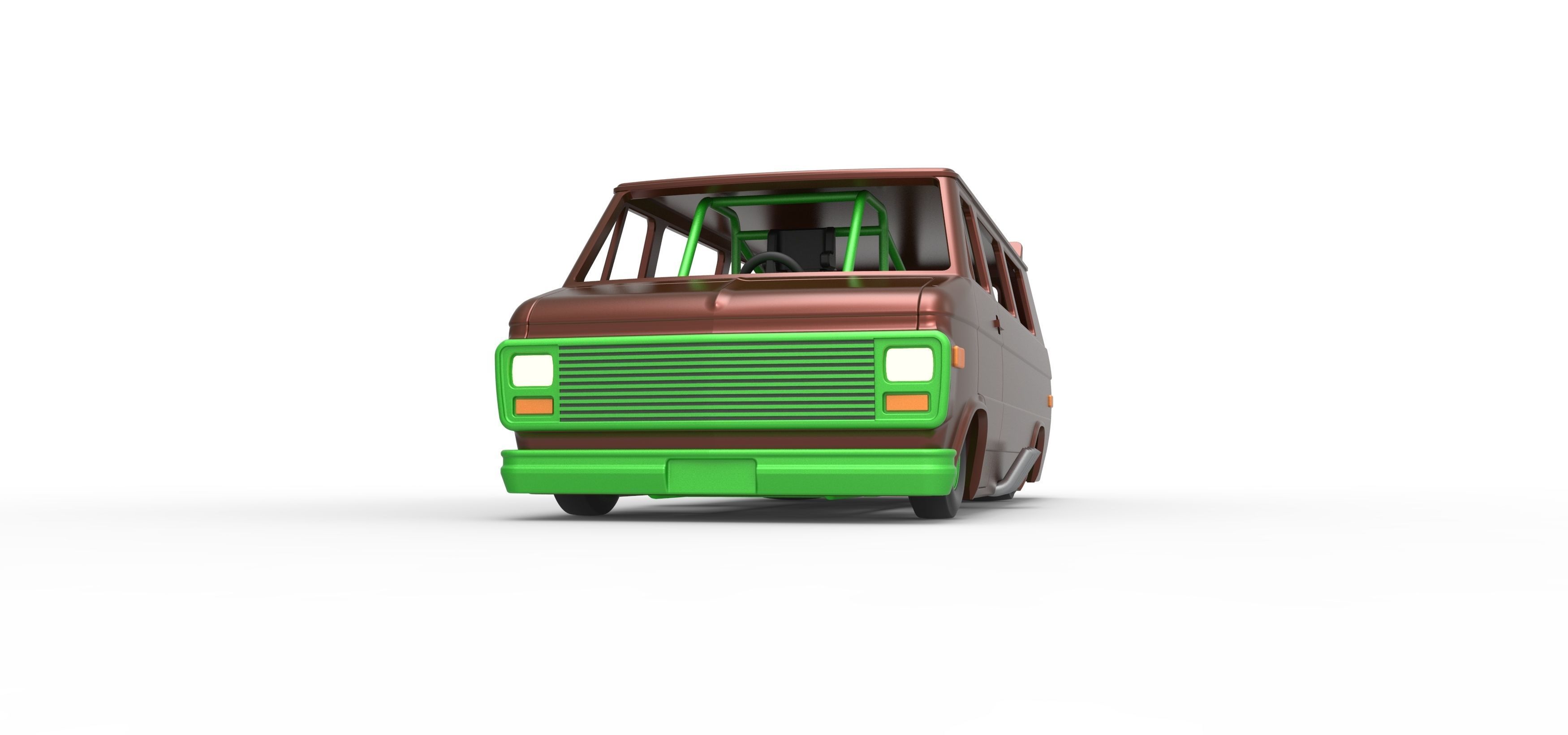 Dragster Van Scale 1 to 25 3D print model_6