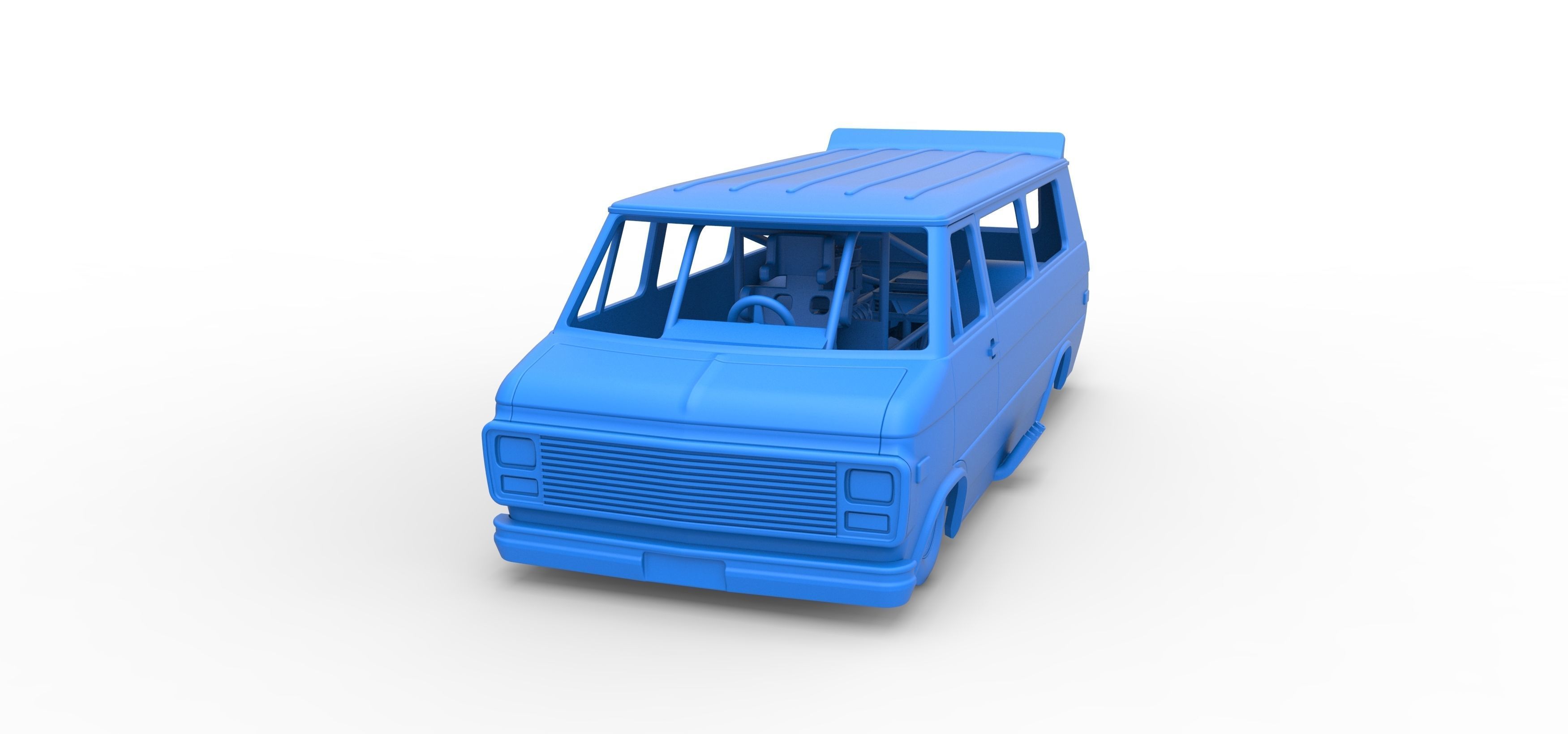 Dragster Van Scale 1 to 25 3D print model_23
