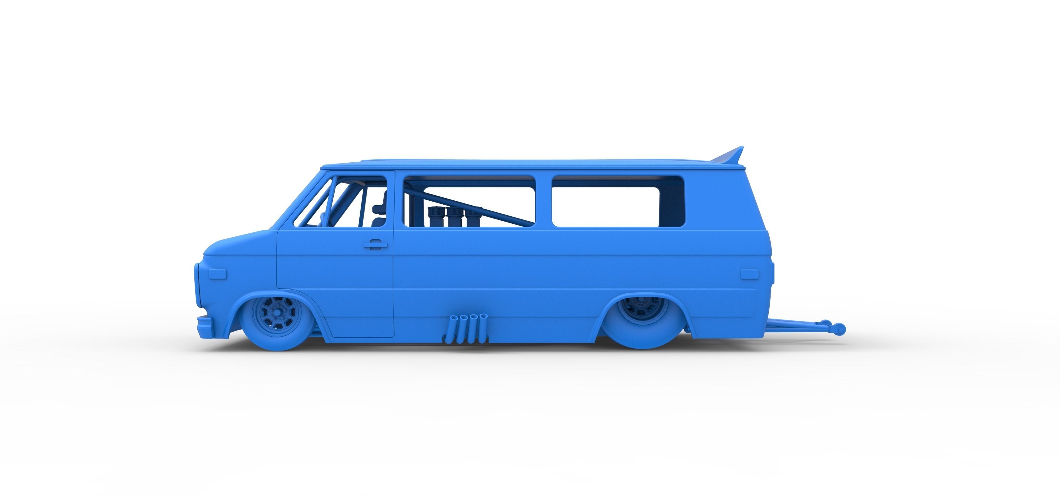 Dragster Van Scale 1 to 25 3D print model_27