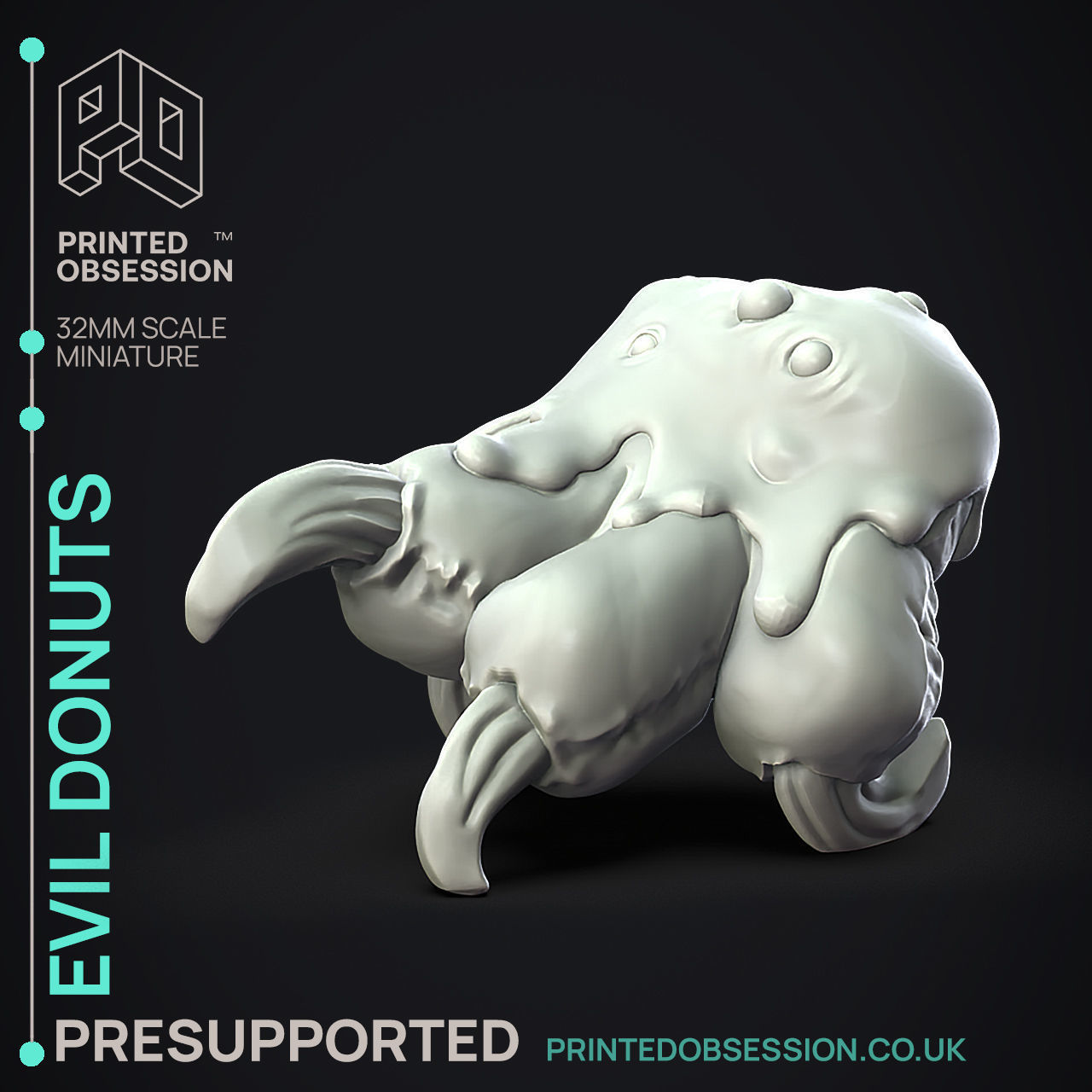 Evil Donuts - 3D Printable TTRPG - PRESUPPORTED - 32mm Scale 3D print model_8