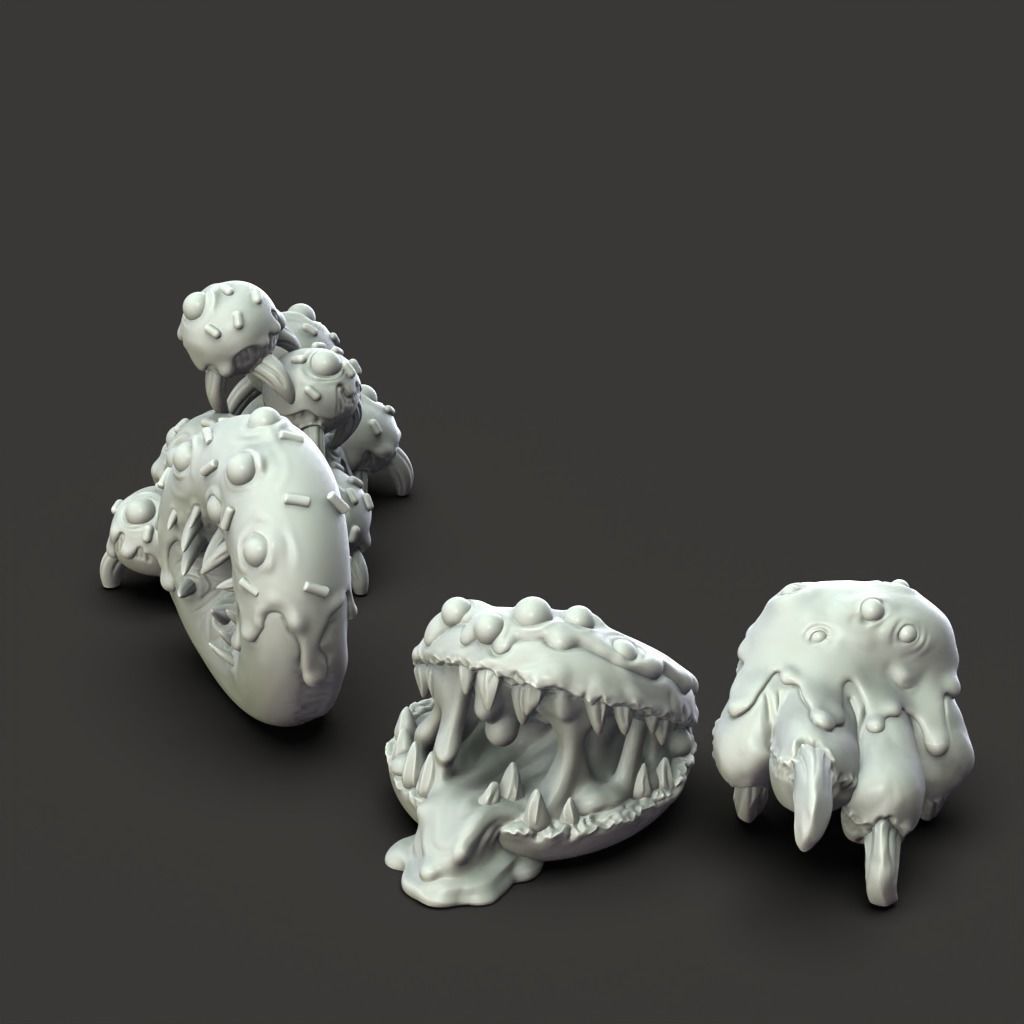 Evil Donuts - 3D Printable TTRPG - PRESUPPORTED - 32mm Scale 3D print model_6