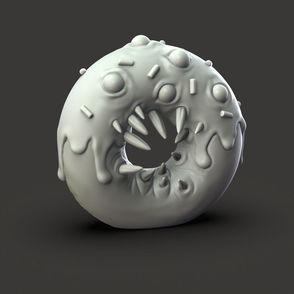 Evil Donuts - 3D Printable TTRPG - PRESUPPORTED - 32mm Scale 3D print model_10