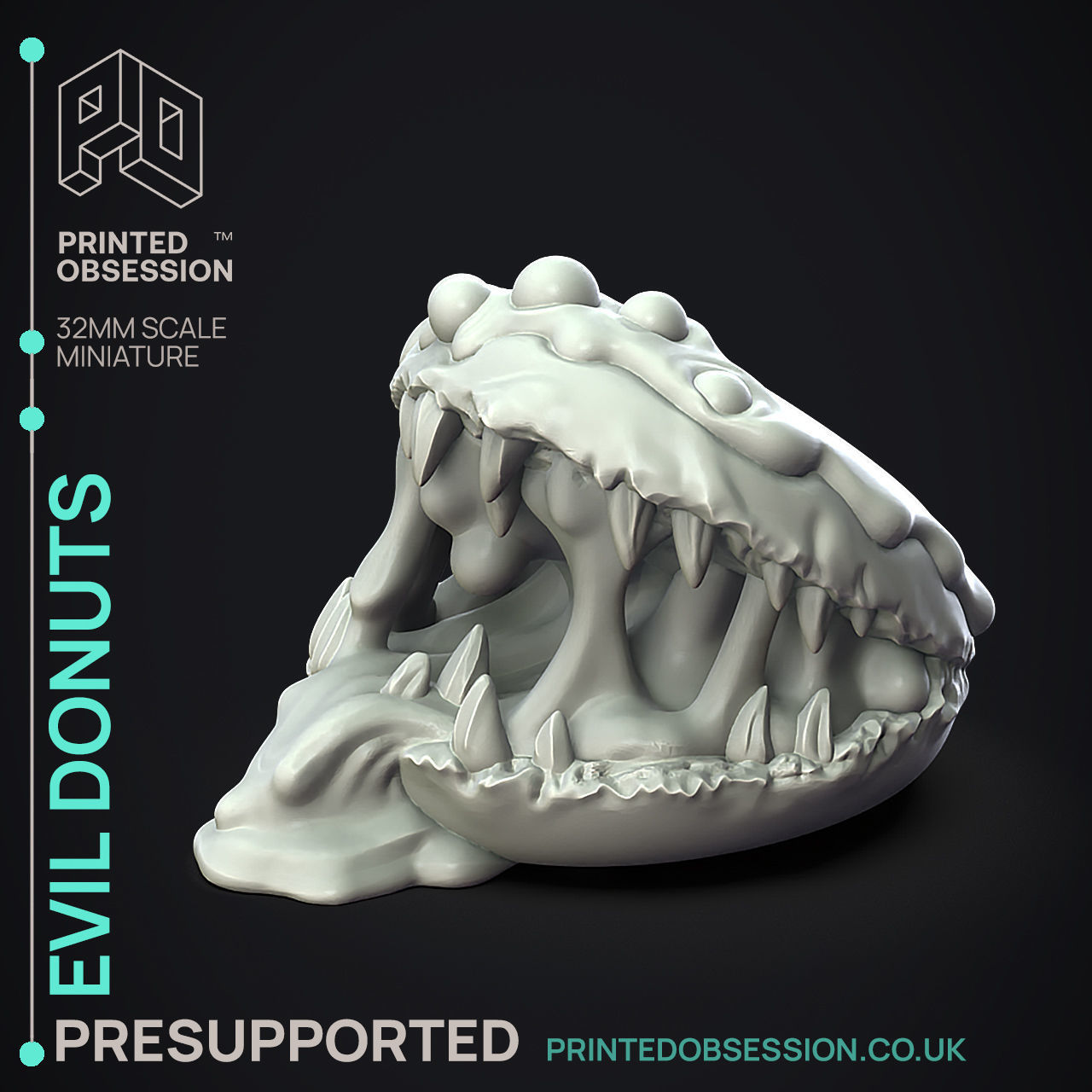 Evil Donuts - 3D Printable TTRPG - PRESUPPORTED - 32mm Scale 3D print model_5
