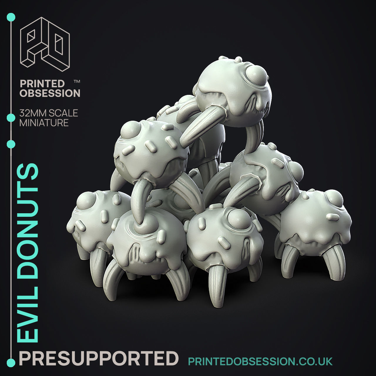 Evil Donuts - 3D Printable TTRPG - PRESUPPORTED - 32mm Scale 3D print model_11