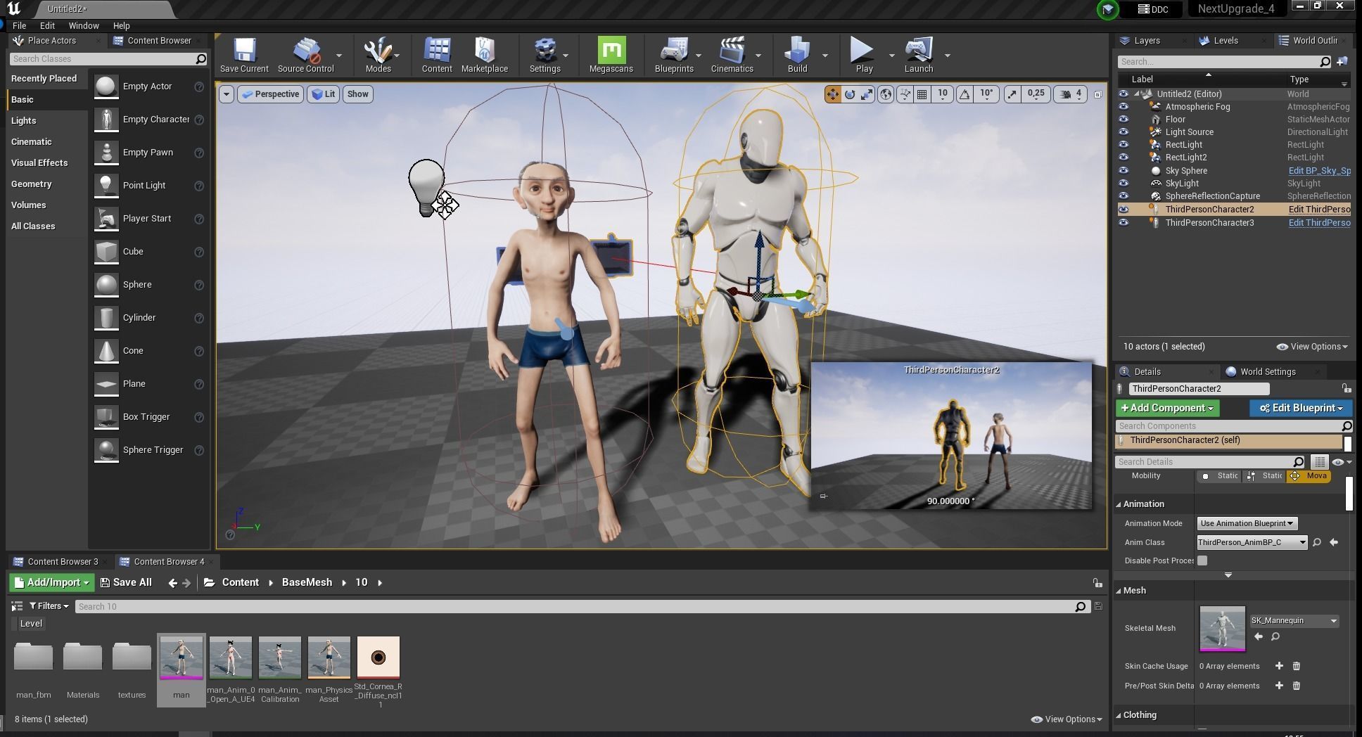 Old Man grandfather stylized Male cartoon Low-poly 3D model_28