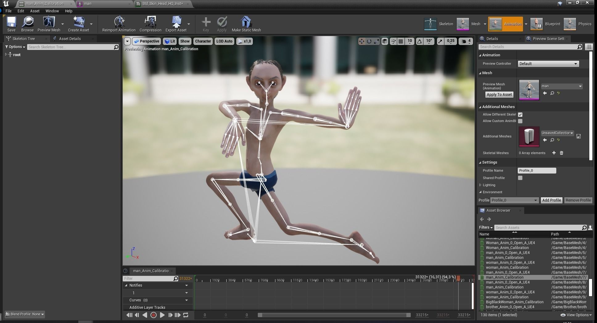 Old Man grandfather stylized Male cartoon Low-poly 3D model_31