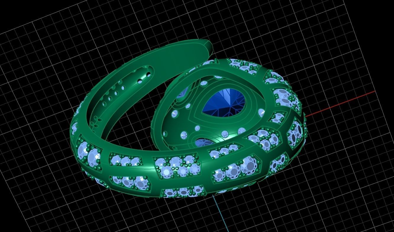 Serpenti Ring Style 3D print model_7