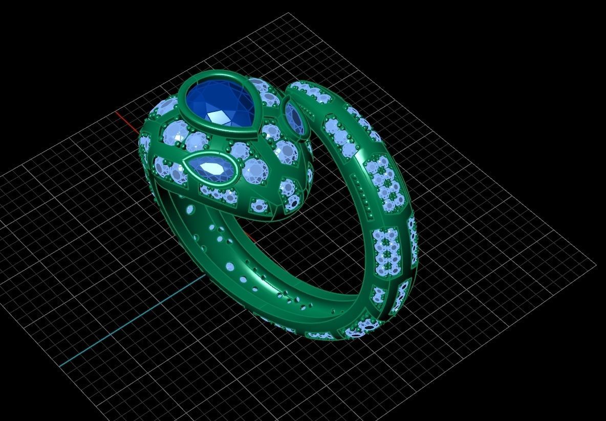 Serpenti Ring Style 3D print model_10