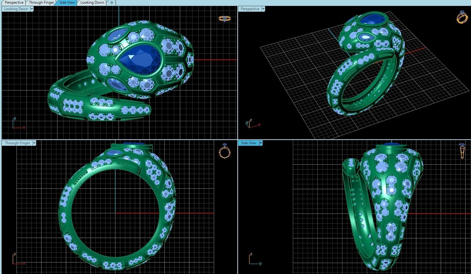 Serpenti Ring Style 3D print model_6