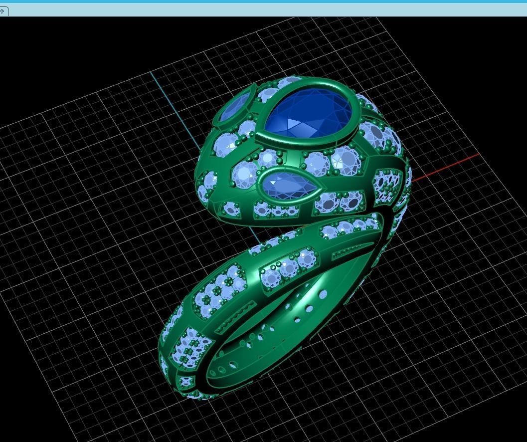 Serpenti Ring Style 3D print model_9